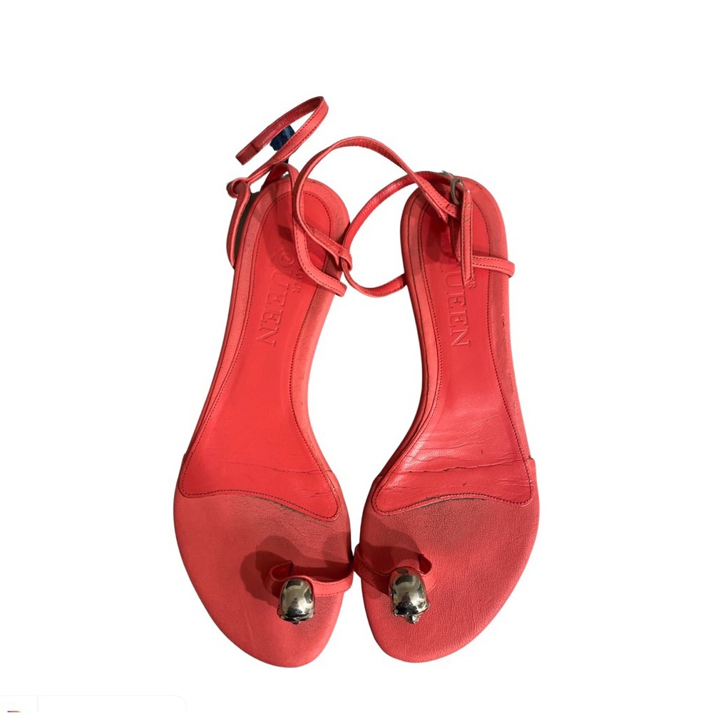 Alexander McQueen Pink Skull Toe Sandal